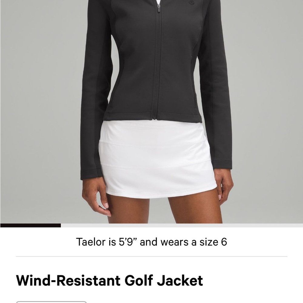 Black Wind-Resistant Golf Jacket